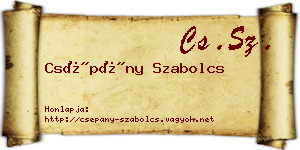 Csépány Szabolcs névjegykártya
